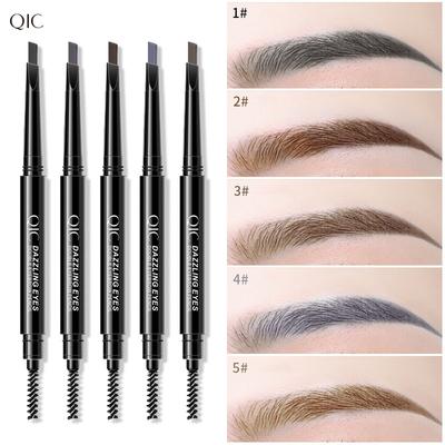 Lápiz de Cejas Impermeable Autogiratorio Natural No Fácil de Decolorar Lápiz de Cejas de Doble Punta
