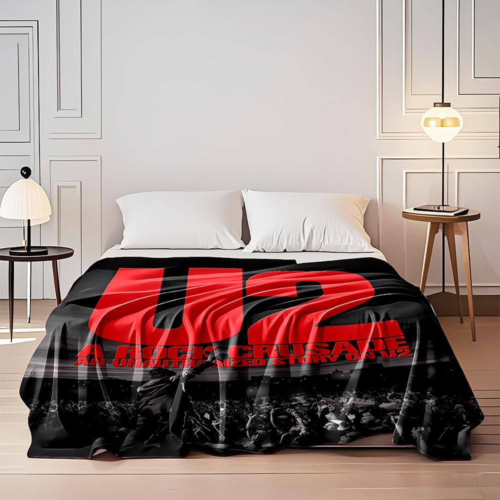 Coperta per Concerto Rock U2 per tutte le stagioni coperta per pausa pranzo plaid regalo