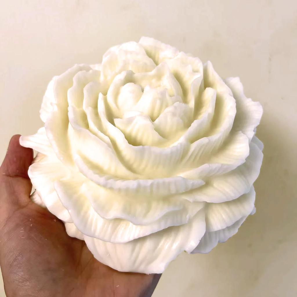 16.5cm Piwonia Silikonowa Forma na Świecę Bardzo Duża Kwiat 3D Aromaterapia Gips Żywica Narzędzie do Robienia DIY Ciasto Czekoladowe Forma na Mydło