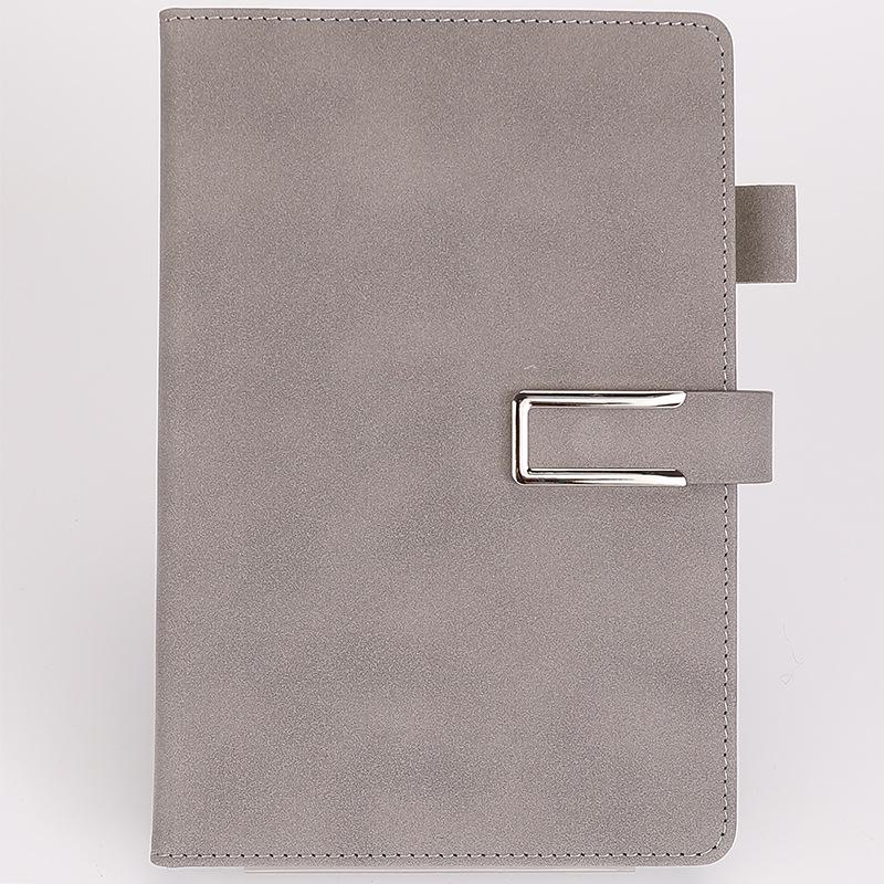 A5 Lambskin Business Notebook with Buckle & Custom Logo for Office Meetings
