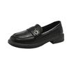 2025 New British style loafers Doudou shoes platform shoes one pedal women's shoes French single shoes Mary Jane small leather shoes