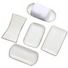 SIFAR Gold Rim Ceramic Rectangular Towel Tray