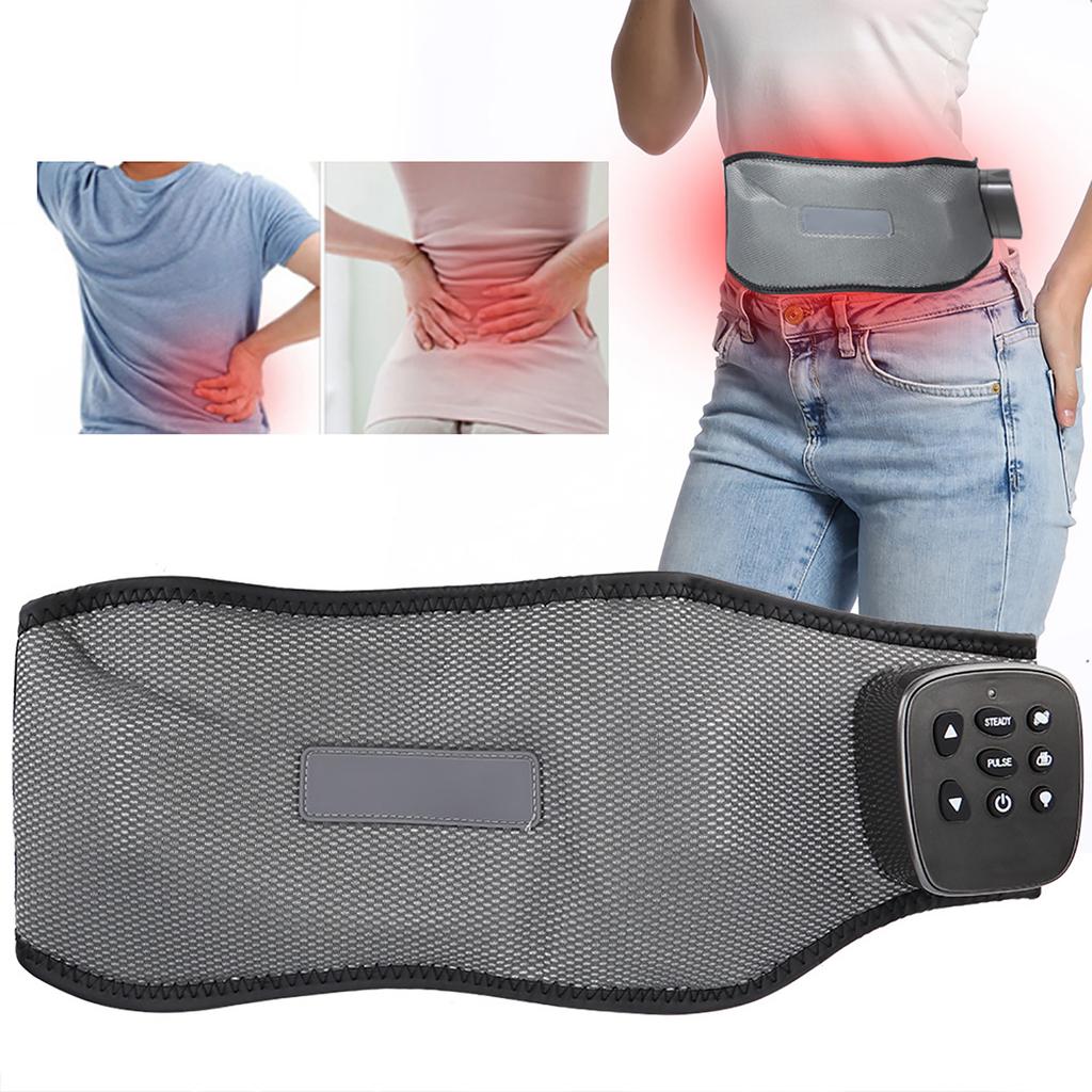 Electric Wireless Waist Massager Vibration Heating Pain Relief Massage Therapy MachineUS Plug