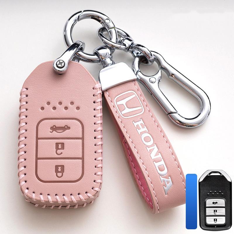 Leather Car Key Remote Cover Full Case Accessories For Honda Civic Accord HR-V CR-V CRV 11th 2022 2023 City Fit Odyssey Jade