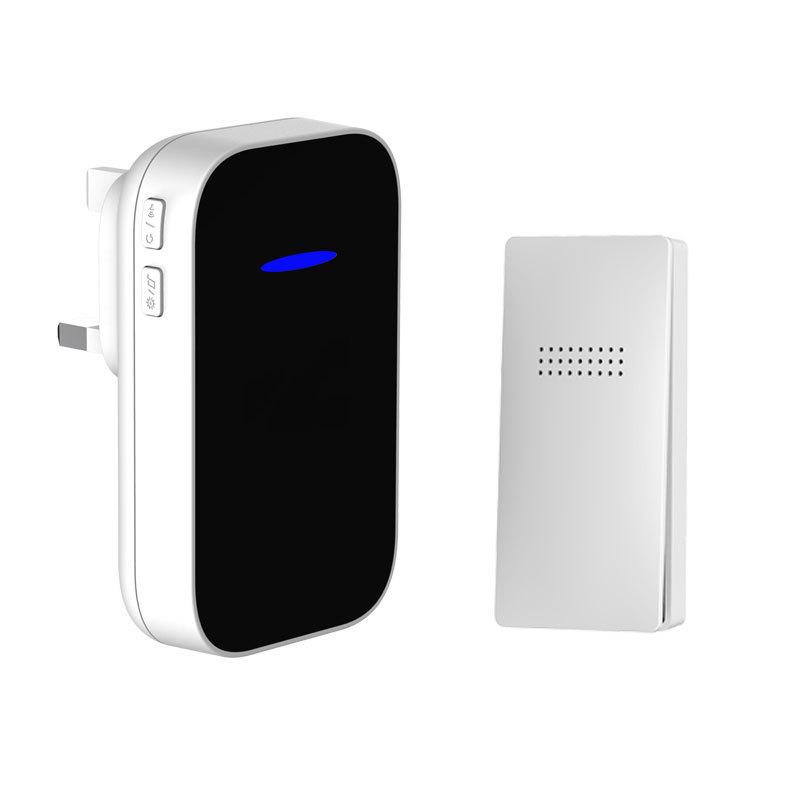 Wireless Self-Powered Smart Doorbell with Waterproof Music and Elderly Call Button White/UK