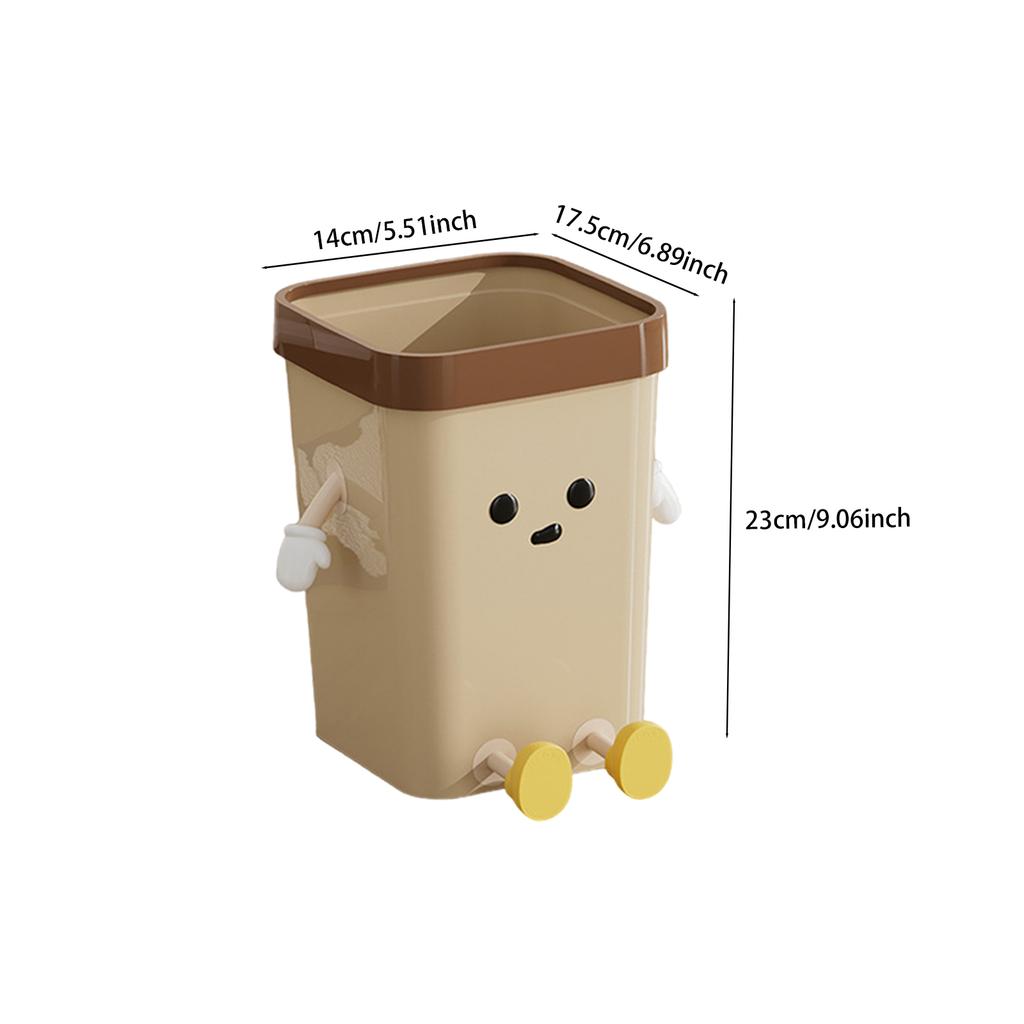 Creative Trash Can Modern Multifunction Wastebasket Rubbish Container Cute Garbage Bin for Home Dorm Office Bedroom Kitchen