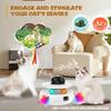 Smart Interactive Cat Toys Indoor Quiet Electric with LED Light & Feather Rechargeable Automatic Rolling Ball for Boredom Relief
