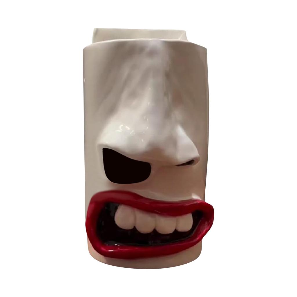 Funny Face Tissue Holder, Quirky Mouth Nose Tissue Box Dispenser, Night Stand Face Tissue Organizer, Novelty Tissue Box Cover For Bathroom Living Room