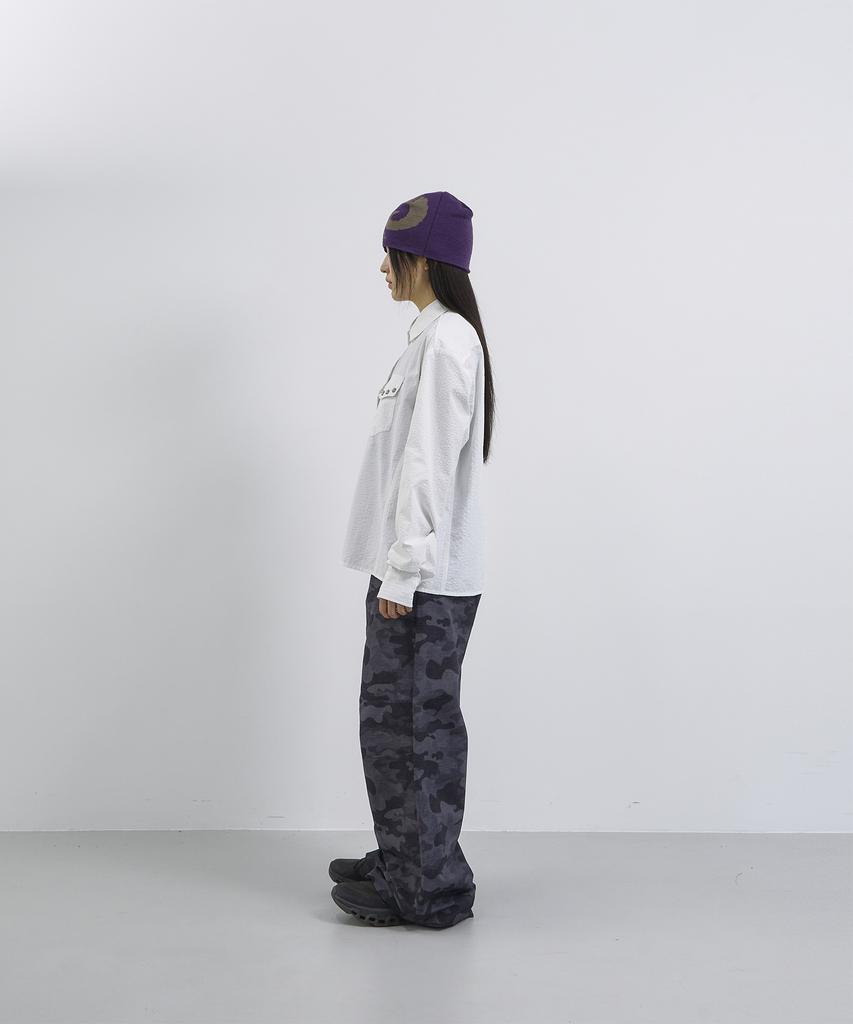 Tansanmageunesyum Nylon Wide Studded Pants (Camo Charcoal)