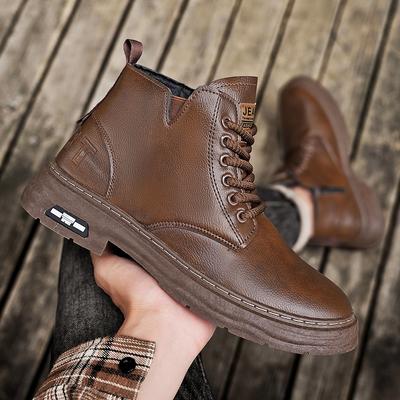 Martin Boots Men's High-top Autumn and Winter Outdoor Non-slip and Wear-resistant Thick-soled Trendy Boots Tooling Versatile British Men's Shoes