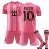 Adolescenți Copii Adulți Nume Personalizat Echipament Fotbal 25/26 Inter Miami Acasă #10 MESSI Set Tricou Sport Antrenament cu Șosete