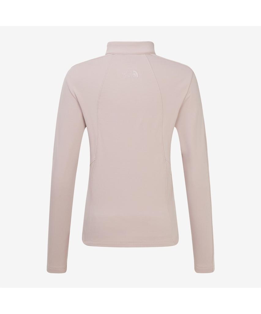 Noseupeiseu Nt7Lr82B Women'S Andino Long Sleeve Zip-Shirt Grayish_Pink