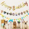 Paper Happy Birthday Banner Cute Animal Animal Birthday Banner Pet Theme Banner  Baby Shower