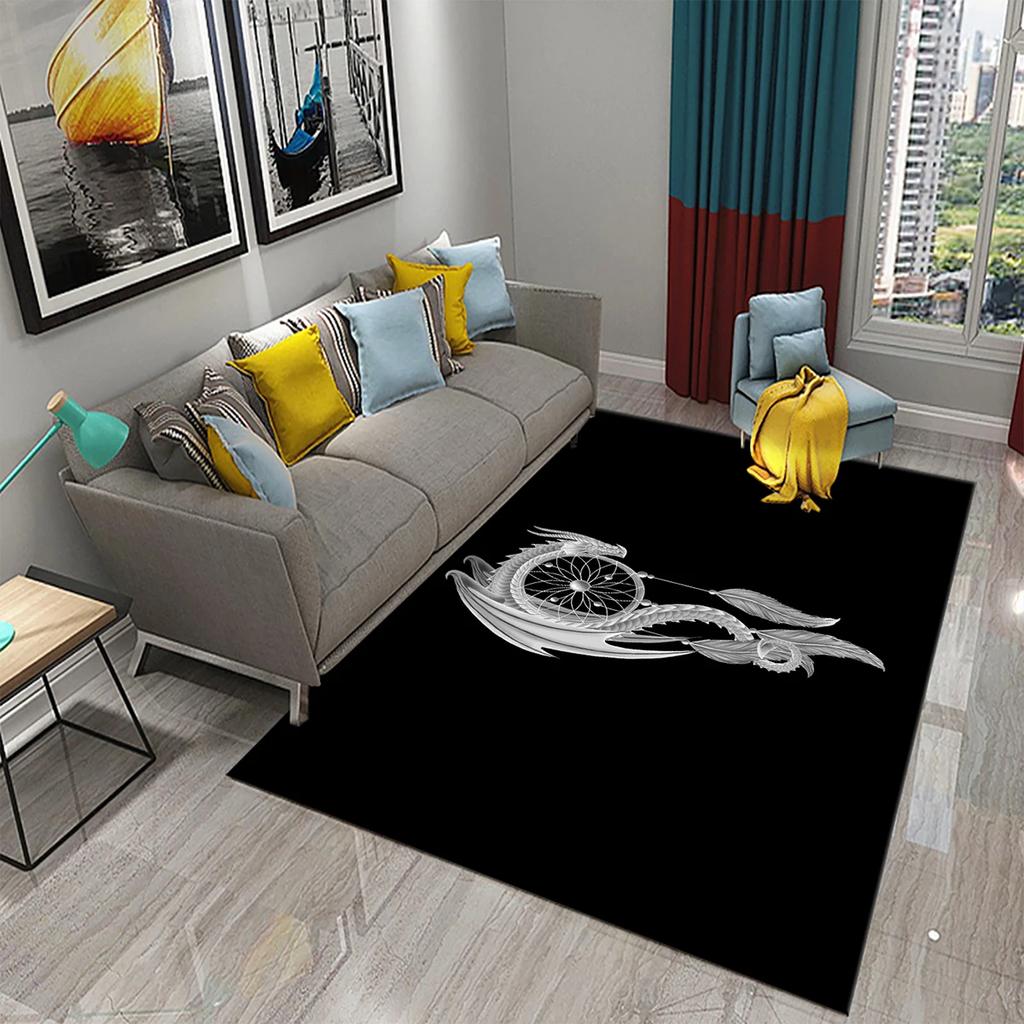 3D Traumfänger Teppiche Böhmischer Stil Bereichsteppich für Badezimmer Küche Eingang Rutschfeste Matte Schlafzimmer Wohnzimmer Dekor Bodenteppiche