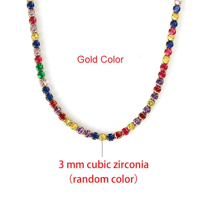 Sexy Choker Iced Out Tennis Chain Necklace For Women Luxury Cubic Zirconia Crystal Short Hiphop Neck Accessories Jewelry OHN016