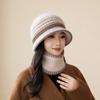 In The Elderly Mother Fisherman Hat Women'S Wool Hat Autumn And Winter Grandma Scarf Warm Knitted Basin Hat