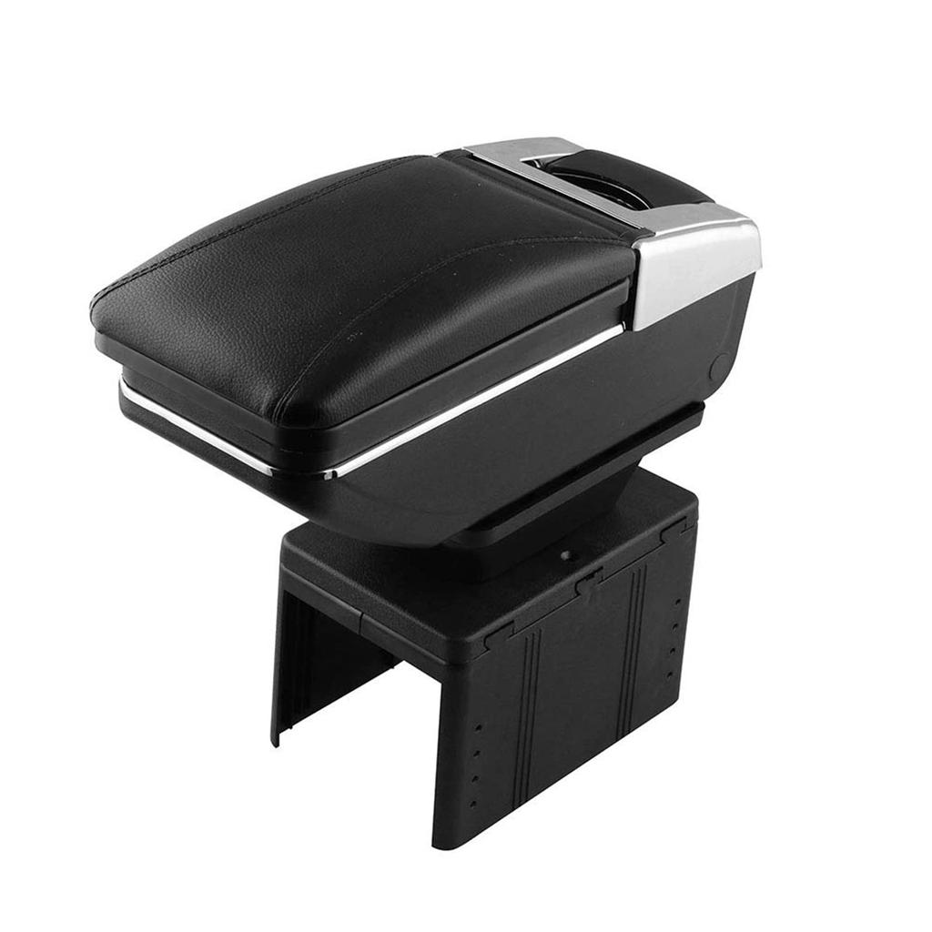 Sporacingrts Universal Armrest, Car Storage Box, Console Box, Car Elbow Rest, Armrest, Multi-functional, Trinket Box, Drink Holder, Black