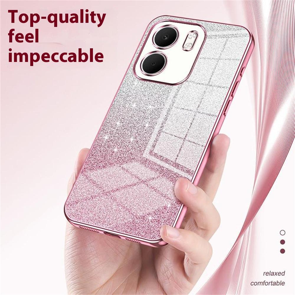Pro Oppo A5x 5G Pouzdro Elektroplating Gradient Třpytivé TPU Kryt na telefon