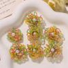10pcs Handmade Rice Bead Pearl Flower Cluster Patches,DIY Clothes Shoes,bags,hairpin Accessories Parches Bordados