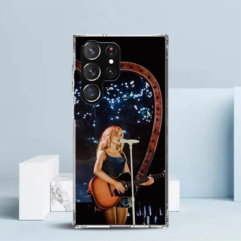 CR66 S-Sabrina C-Carpenter Soft Cover for Samsung Galaxy S25 Edge S26 S24 S23 Ultra Phone Case S22 S21 Plus S20 FE Print Pattern