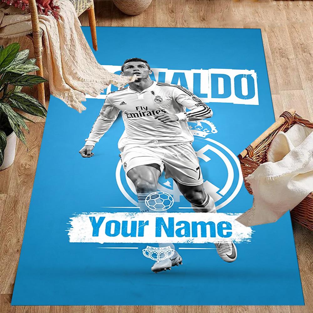 Cristiano Ronaldo (120) Customizable Name Floor Rug Office Rug Design for Decorate room Bedrooms Dining Room Study room Antislip Carpet