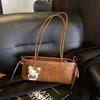 Textured Retro Small Bag Women's Spring New Commuter Versatile Shoulder Underarm Bag Fashionable Portable Baguette Bag