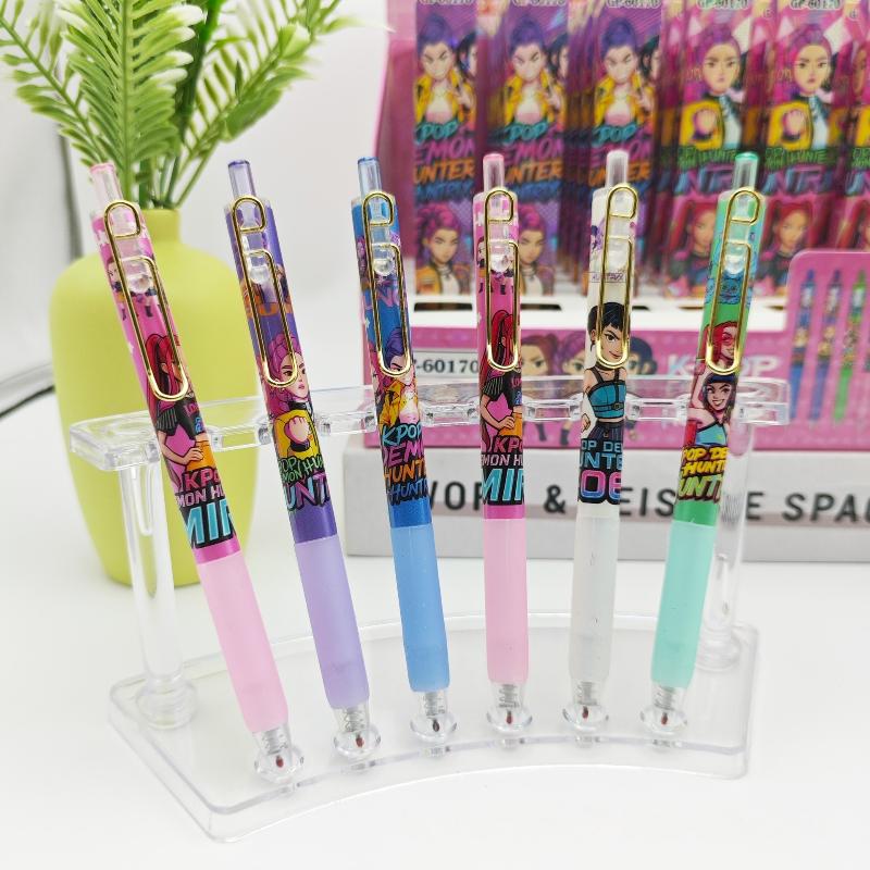 1/5 Stück Kpop Demon Hunters 0,5 mm Gelstifte Blindbox Niedlich Reibungsloses Schreiben Anime Stift Studenten Schreibwaren Schulbürobedarf Geschenk