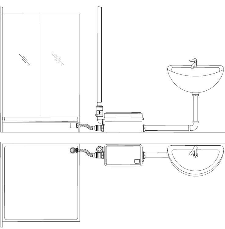 Abwasserpumpe für Dusche und Waschbecken 75945 FALA