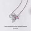 Fan Qi Cupronickel Little Red Book Bow Necklace: Versatile, Fashionable Pendant for Women’s Collarbone - Perfect Gift