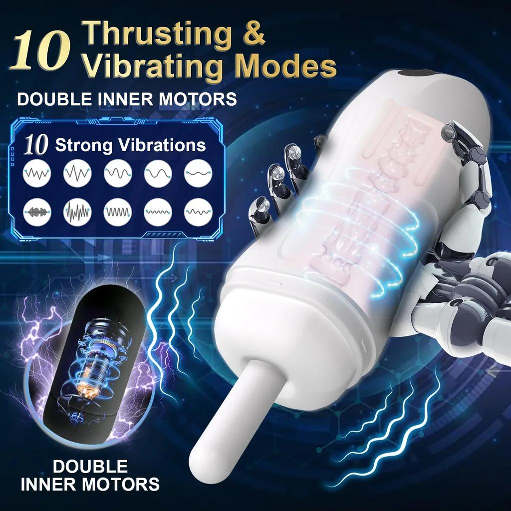 2026 Automatic Male Masturbation Cup Sucking Vibration Penis Oral Machine Suction Blowjob Masturbator Real Vagina Vacuum Sex Toys Increase Erection