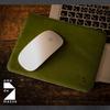 Am De Mas Tochigi Leather Mouse Pad, 200mm X 160mm, Genuine Leather, Made In Japan, Simple Design, Suede Back, MP-032, Green