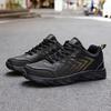 Men's Black Waterproof Leather Sneakers - Non-Slip, Lightweight, Soft Sole, Casual Running Shoes