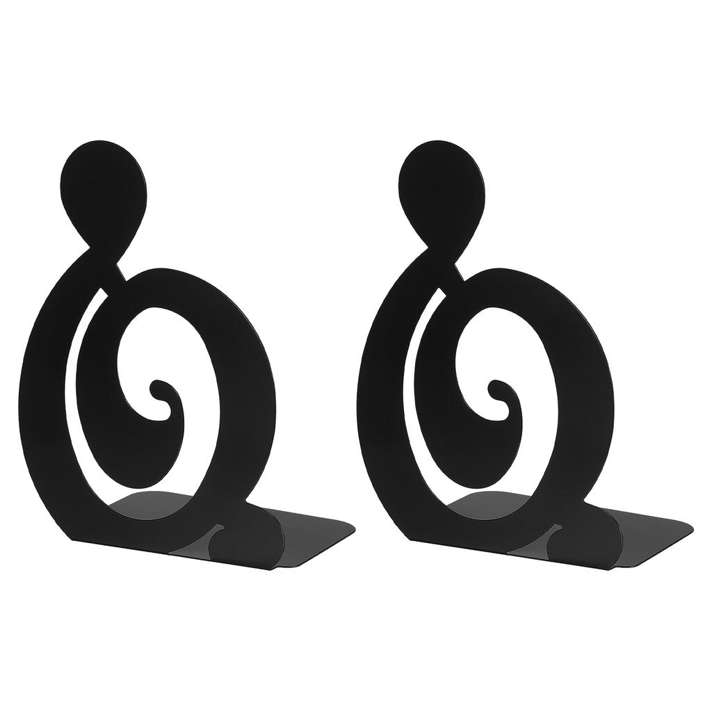 1pair Musical Note Shaped Metal Bookends Support Book Holder Home Office Stationery Storage Gift Desktop Bookshelves Bookends