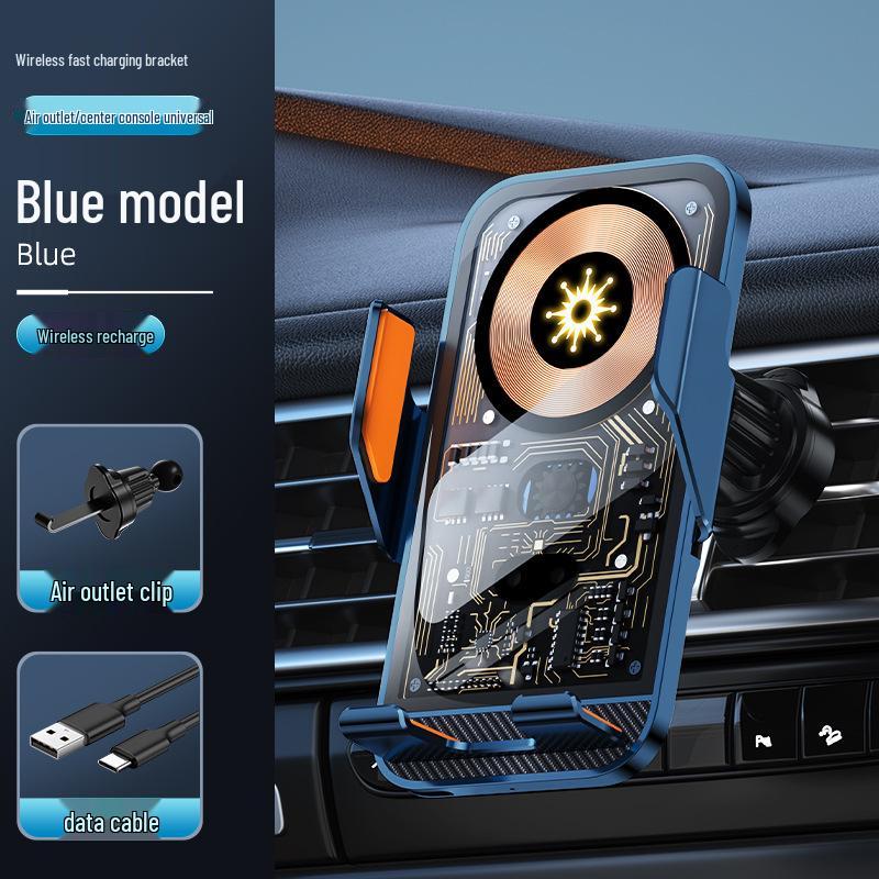 Беспроводное автомобильное зарядное устройство C10 - автоматическое индукционное крепление для телефонов