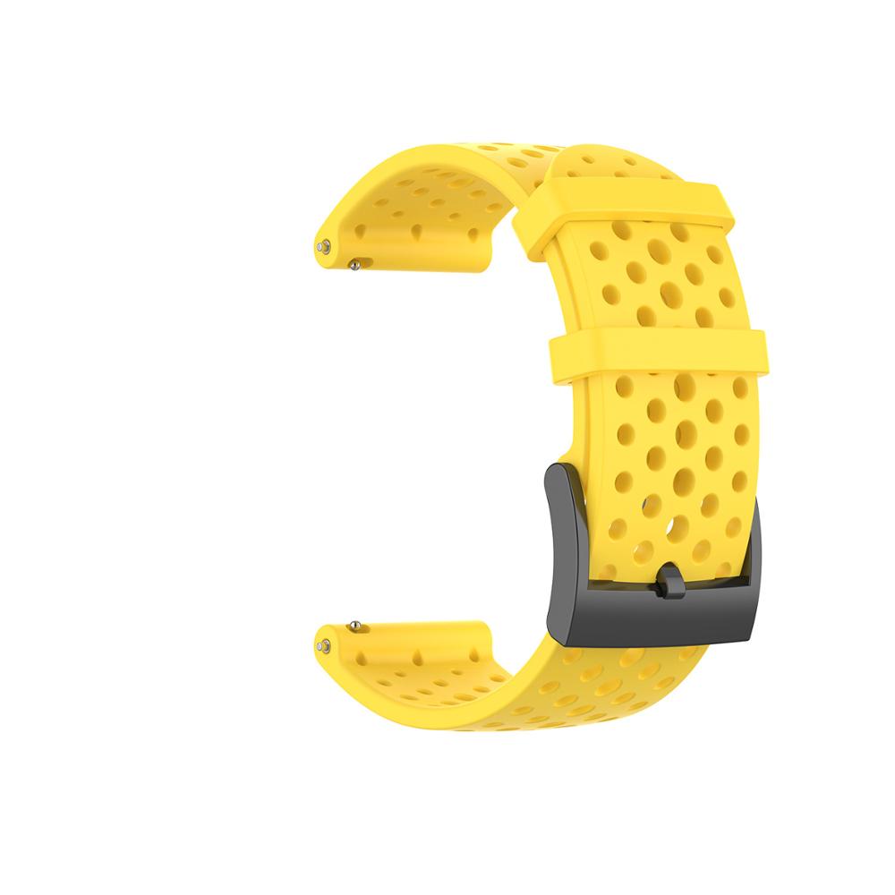24MM ATHLETIC SILICONE STRAP For Suunto Spartan Sport Suunto Spartan Sport Wrist HR/Baro Band For Suunto 9 D5 Replace Watchband