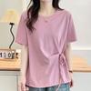 Navava Women WaisT Ribbon PoinT ShorT Sleeve T shirT nT2699