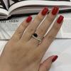 Silver Ring with Natural Onyx, Cubic Zirconia, Product Weight 2.84 G (60002094)
