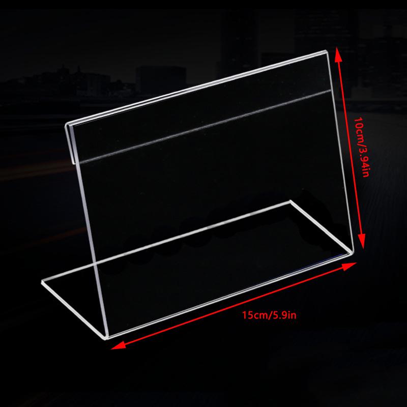 Transparent Acrylic Picture Frame Display Stand Desk Display Card Stand Price Tag Clip Sign Card Holder Stands