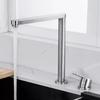 304 Stainless Steel Sink Faucet Hidden Lifting Folding Kitchen Faucet Hot and Cold Mixed Water Separate Sink Tap Dual Holes