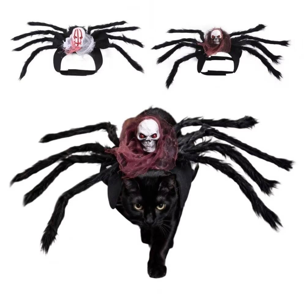 Small To Large Sizes Pet Spider Costume Skull Face Design Halloween Spider Costume for Party Prop