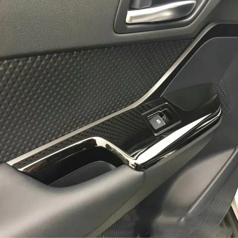 For Toyota Chr C-hr 2016-  Abs Black Front Door Armrest Window Lift Button Switch Cover Glass Control Panle Trim