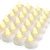 24/12pcs Floating Candle Lamp Flameless Tea Light Flicker Electronic Waterproof LED Light For Wedding Party Pool Spa Table Decor