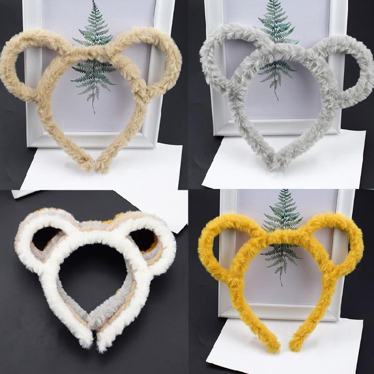 Bear Ear Shape Hair Hoop Bear Ear Plush Headband for Women Halloween Party Cosplay Adding a Funny Touch