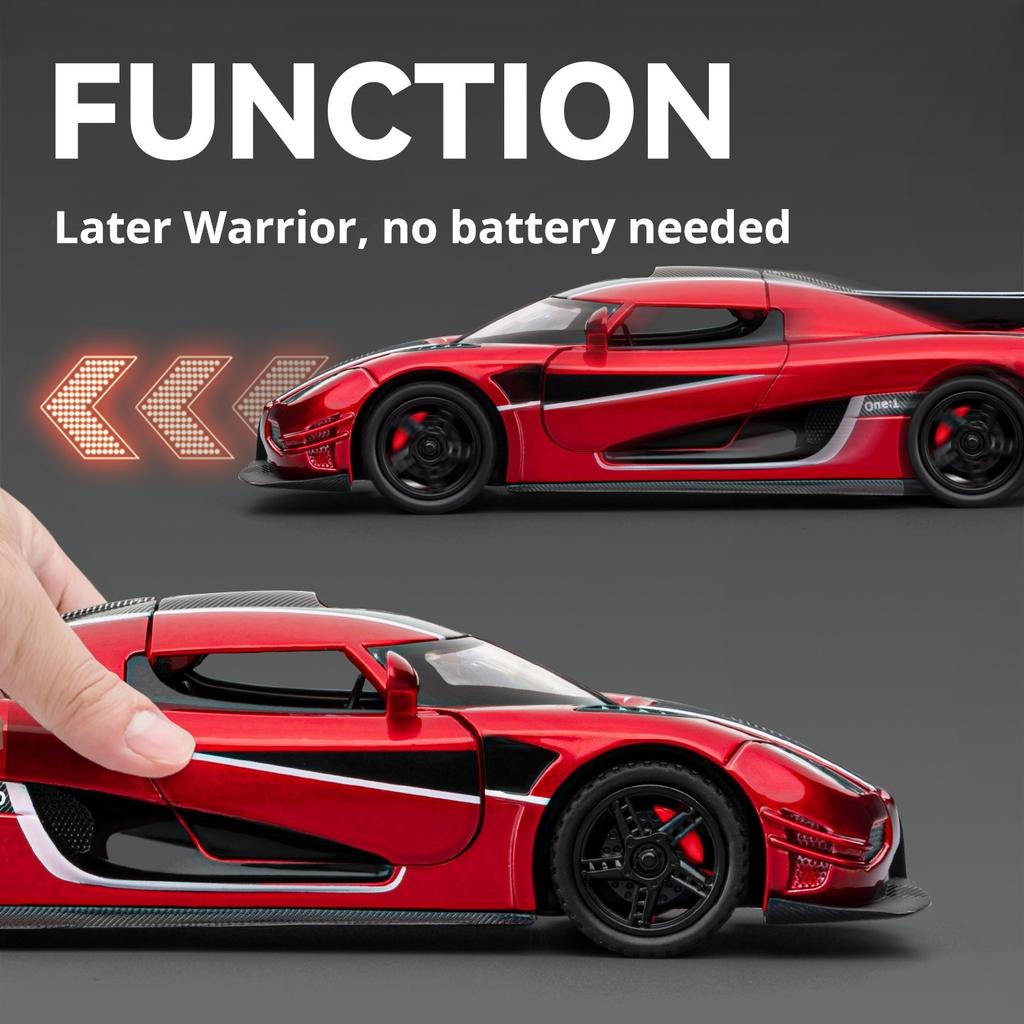 1:32 Koenigsegg One:1 Simulation Alloy Car Model Super Car Light & Sound Toy Car Collectible Decoration & Gift for Boys