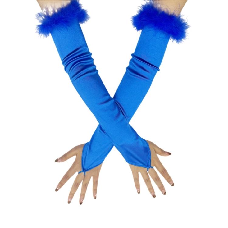 Long Satined Gloves Fingerless Operas Gloves Breathable and Comfortable Arm Sleeves for Formal Occasion 1920s Costume Props