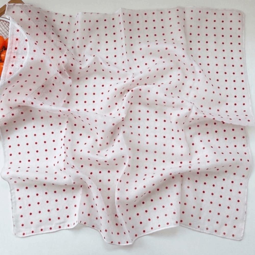 Multi Color Polka Dot Headscarf Lightweight Bandana Versatile Square Scarf Women розовый