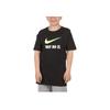 Nike Letter Logo Print Pullover Short Sleeve T-Shirt Kids Tops Black AR5249-014