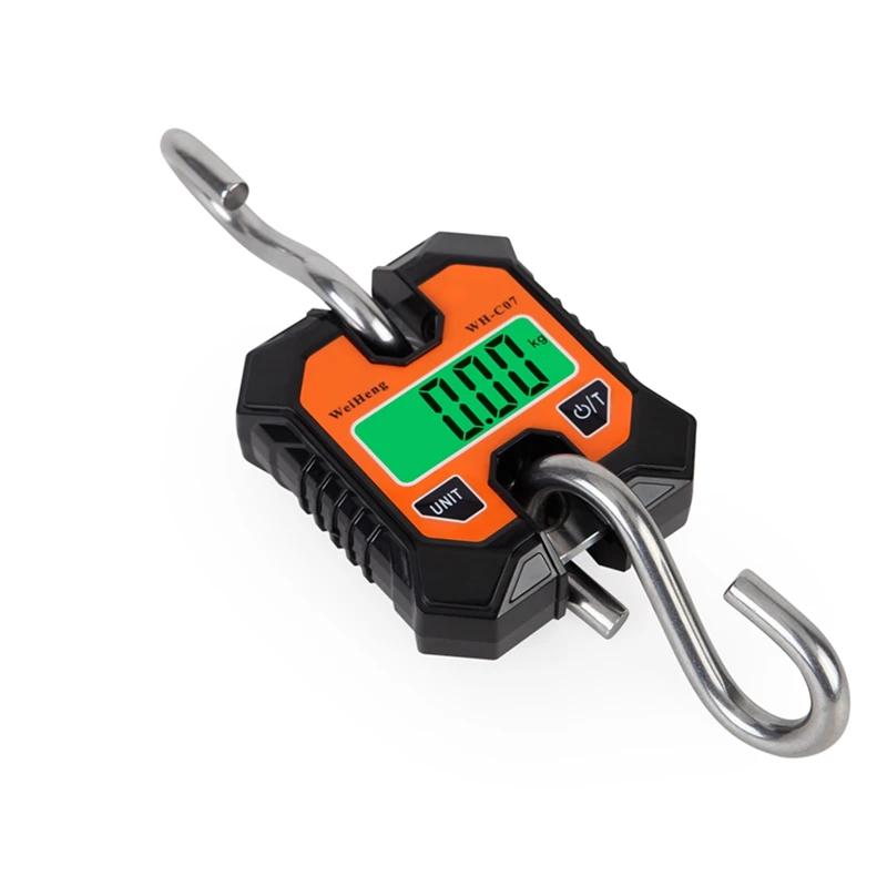 Portable Micro Crane Scale 0.1-100KG LCD Industrial Detachable Hook Scale Agricultural Heavy Duty Hanging Weight Balance Tool