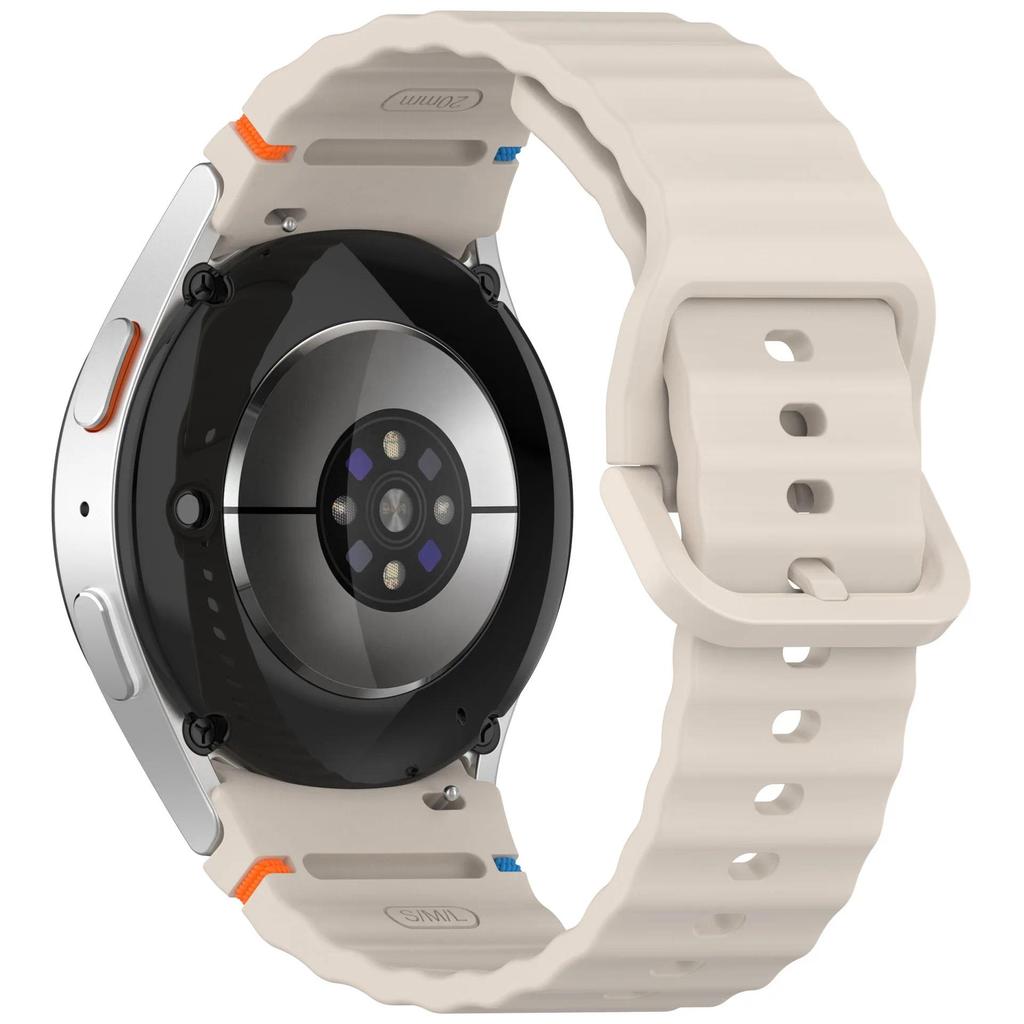 Official Silicone Strap for Samsung Galaxy Watch 7/FE/6/5/4 44mm 40mm Bracelet wristband Galaxy Watch 6 4 Classic 47/43/46/42mm