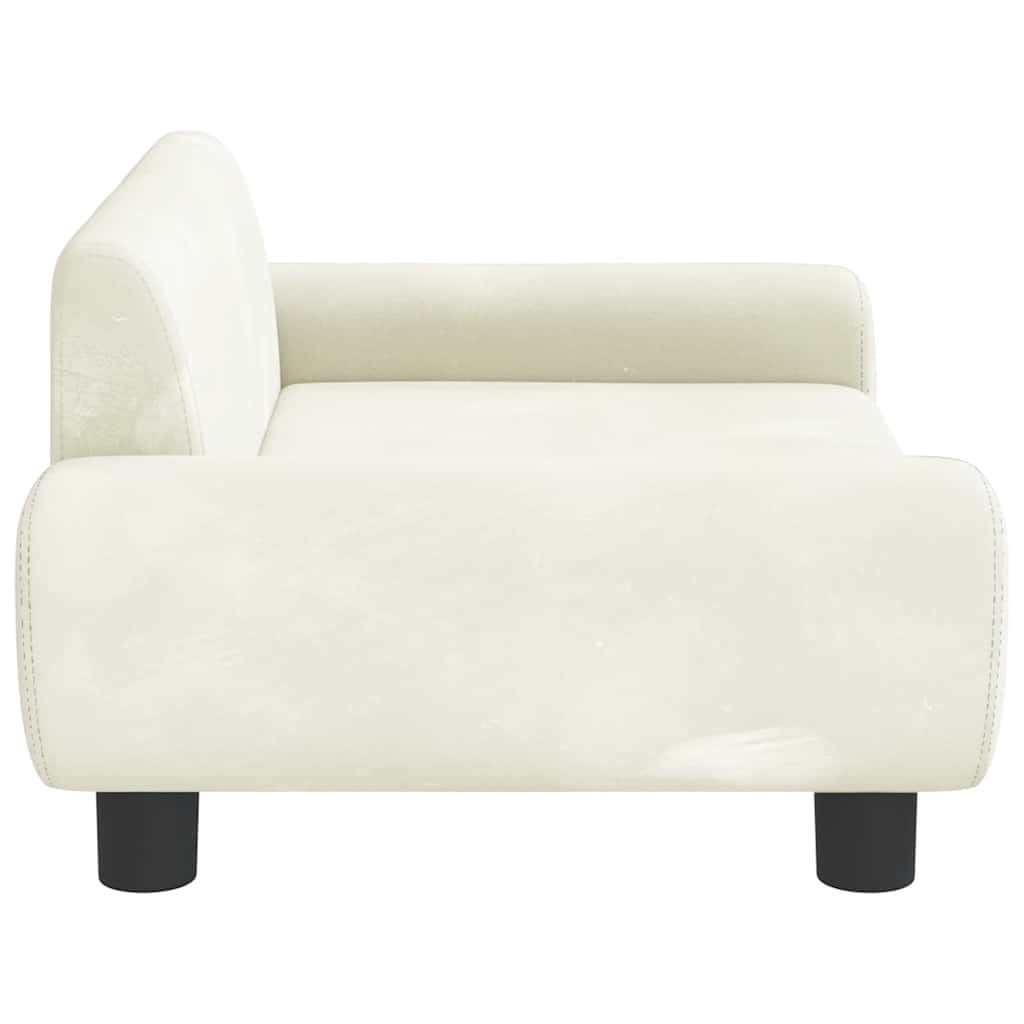 Kids Sofa Cream 70 x 45 x 33 cm Velvet
